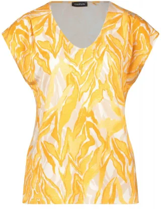 TAIFUN - T-Shirt 1/2 Arm gelb - Gr. - 46