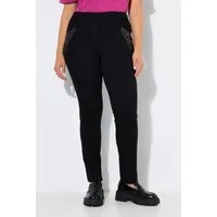Ulla Popken Regular-fit-Jeans Jeggings Sienna schmales Bein Ziersteine