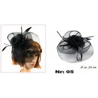 Yudu Haarreif Fascinator Kopfschmuck Haargesteck Netz Blüte Federn Schleier