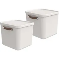 ROTHO Aufbewahrungsbox 2er-Set Aufbewahrungskiste 40l (Aufbewahrungsset, 2er-Set)