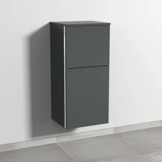 Sanipa 3way Mittelschrank mit 1 Tür und 1 Auszug, Anthrazit-Matt, BR12922 BR12922