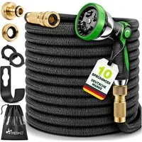 TRESKO Gartenschlauch Premium Gartenschlauch Flexibler Wasserschlauch 3-fach Latex, dehnbarer Flexi Schlauch Wasserschlauch