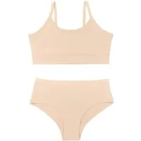 Albero Natur Set: Bralette-BH Mädchen Bustier & Hipster Set