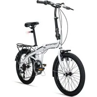 bergsteiger Faltrad Windsor 20 Zoll, Klapprad, Shimano 6 Gang-Schaltung, Damen, Herren, 6 Gang Shimano Tourney RD-TY21 Schaltwerk, Kettenschaltung, V-Bremsen