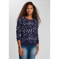 KangaROOS Sweatshirt Langarm, figurumspielender Schnitt, bedruckt, Rundhalsausschnitt