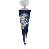 Nestler Schultüte Weltraum Astronaut, 85 cm, eckig, mit Tüllverschluss