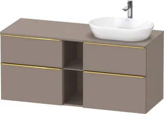 Duravit D-Neo Konsolenwaschtischunterbau wandhängend Basalt Matt 1400x550x664 mm - DE4970R34430000 DE4970R34430000