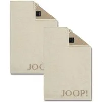 JOOP! Handtuch 2 Stück Joop! Gästetuch Classic Creme Beige 1600-36 30x50, Walkfrottier, 100% Baumwolle