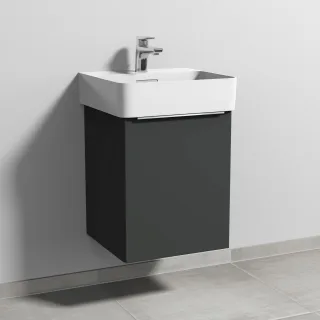 Sanipa 3way Waschtischunterbau zu Laufen VAL Waschtisch mit 1 Tür, Graphit-Matt UP8201B