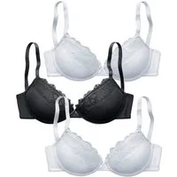 petite fleur by Lascana Push-up-BH (Packung, 3 Stück) mit Bügel im attraktiven Multipack, Dessous