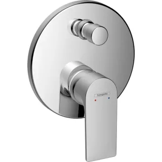 hansgrohe Rebris E Fertigmontageset 72469000 Unterputz Wannenarmatur, 2 Verbraucher, mit integrierter Sicherungskombination, chrom
