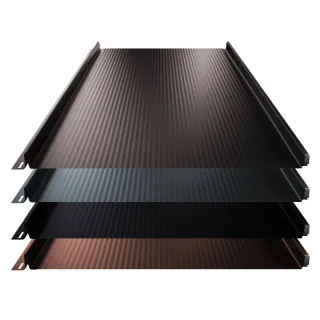 Stehfalz Terrano | Dach & Wand | 0,50 mm | Stahl | Nanowelle | 525 mm Breite | 35 µm Mattpolyester