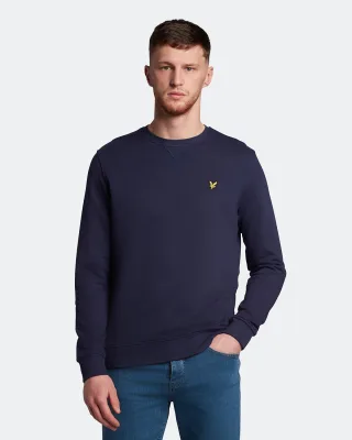 Lyle & Scott Sweatshirt mit Rundhalsausschnitt in Navy