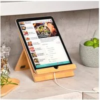 KESPER® Kochbuchhalter Tablet- und Kochbuchständer (1 St), mit Aussparung für Ladekabel
