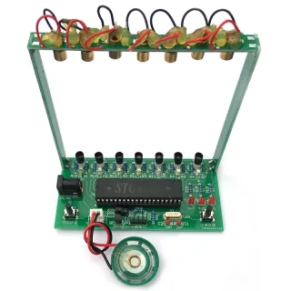 STC89C52 Electronic Harp Interactive Sound Generation High Bass Switch Illuminated Strings Precision Sensor Technology 7