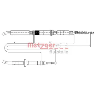 Metzger Handbremsseil hinten Audi A6 C5