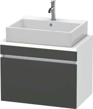 Duravit DuraStyle Konsolenwaschtischunterbau wandhängend Graphit & Weiß Matt 700x478x512 mm - DS5301 DS530104918