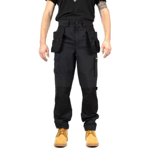Caterpillar Nexus Holster Stretch Pocket Baumwoll Herren Schwarz Outdoor-Hose