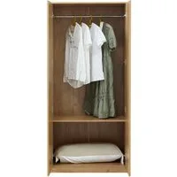 en.casa Kleiderschrank »Eiselfing« 2 Türen, 1 Stange, 1 Fach 176x80x52 cm Eiche