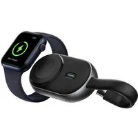 Forcell FORCELL Mini Powerbank Watch 1200mAh 2.5W 1A Schwarz Smartphone-Ladegerät