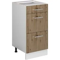 Vicco Unterschrank R-Line, Artisan-Eiche/Weiß, 40 cm mit Schubladen, ohne Arbeitsplatte (1-St)