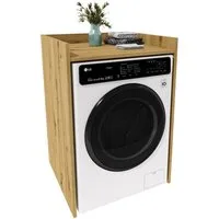 TREND WERK Waschmaschinenumbauschrank für Waschmaschine in Tiefenvarianten: 48 cm und 62 cm (Badschrank Umbauschrank für Waschmaschine & Trockner) Platzsparende Waschmaschinenverkleidung mit Stauraum