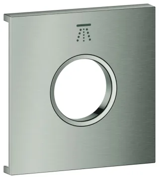 GROHE Metallplatte Grohtherm Aqua Tiles 106889, Symbol: Kopfbrause 3 supersteel, 106889DC00 106889DC00