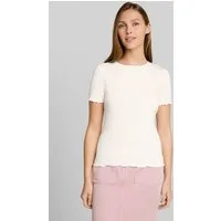 TOM TAILOR Denim T-Shirt T-Shirt Slim Fit T-Shirt mit Rippstruktur
