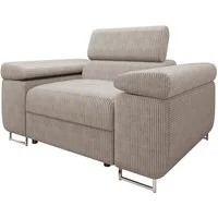 MIRJAN24 Sessel Torezio Cord, Einstellbare Kopfstützen, 134x102x70-90 cm
