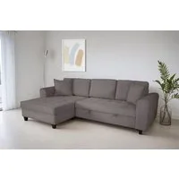 Trends by HG Ecksofa Moritz L-Form, B: 265 cm, mit Bettfunktion, Bettkasten & Zierkissen