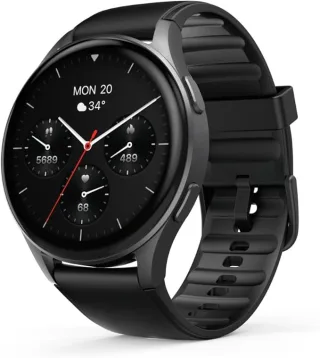 Hama Smartwatch 8900 [inkl. Kunststoff-Armband schwarz] Aluminiumgehäuse schwarz