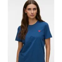 Vero Moda Kurzarmshirt VMPAULINA SS T-SHIRT GA JRS NOOS Baumwolle, regular fit