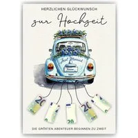 Tigerlino Poster Geldgeschenk zur Hochzeit Brautpaar Hochzeitsgeschenk Geld