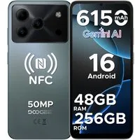 DOOGEE NOTE 56 PLUS Android 16 Handy, 48GB RAM (6 + 42GB)+256GB 6.56" HD+ Smartphone (16,6 cm/6,56 Zoll, 256 GB Speicherplatz, 50 MP Kamera, 50MP AI Kamera, 6150mAh Akku, 90Hz Display, NFC & Fingerabdruck)