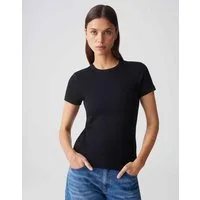 OPUS T-Shirt Feines Rippshirt SAMUNA Slim aus BCI Cotton Mix