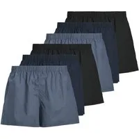 Jack & Jones Boxershorts Herren Web-Boxershorts 6er Pack Baumwolle (Packung, 6er Pack)