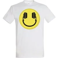 Youth Designz T-Shirt Smile DJ Headset Herren T-Shirt mit lustigem Smiley Frontprint