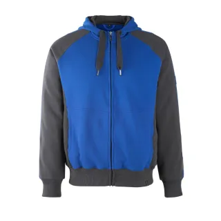 MASCOT Wiesbaden Kapuzensweatshirt mit Reißverschluss UNIQUE Kornblau / Schwarzblau M - 50566-963-11010-M