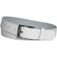 COLOGNEBELT Ledergürtel C20-SL 3 cm breiter Ledergürtel in Weiß mit eckiger Gürtelschließe