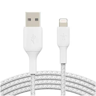 Belkin Lightning Lade/Sync Kabel 3m, ummantelt, mfi zert, weiß