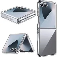 SmartUP Smartphone-Hülle für Samsung Galaxy Z Flip 7 FE 5G Handy Tasche Silikon Cover Case Klar 6,8 Zoll, Faltbare Hülle