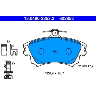ATE Bremsbel?ge vorne Mitsubishi Carisma Volvo S40 V40