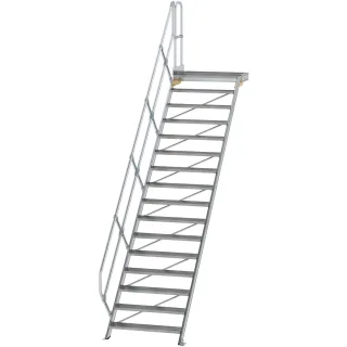 Munk Treppe mit Plattform 45° Stufenbreite 1000 mm - 600476