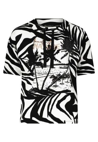 Betty Barclay - Sweatshirt schwarz/weiß - Gr. - 48