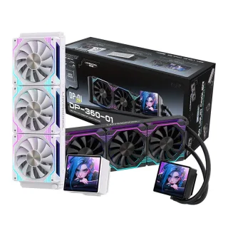 Lovingcool 360mm ARGB PC Water Cooling Radiator CPU Liquid Cooler with DIY 4 Inch Video Display Screen ARGB PWM Control