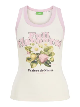 JJXX - JXHILDA STR SL PRINT TOP JRS Vanilla Ice - Gr. - M