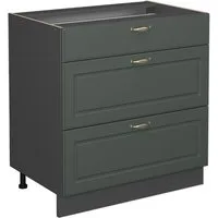 Vicco Unterschrank Fame-Line Grün-Gold Landhaus/Anthrazit, 80cm, ohne Arbeitsplatte (1-St)
