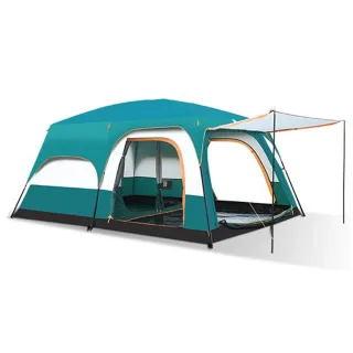 Xmund Large Camping Tent Quick Setup two-bedroom one-living room Shelter Waterproof Tent with Canopy for Outdoor Family