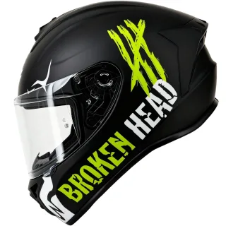 Broken Head Integralhelm Adrenalin Therapy 4X Schwarz-Weiß Matt