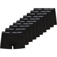 Jack & Jones Boxershorts Set 10er Pack Trunks Boxershorts Stretch Unterhose für Herren (10-St) Baumwolle Normal Fit unifarben atmungsaktiv Pull-on